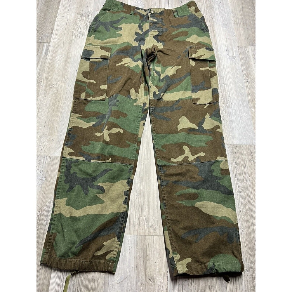 Vintage Propper Combat Trousers Cargo Pants Woodland Camo‎ Military Size M Reg